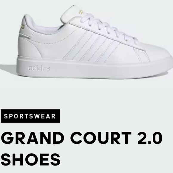 Adidas Grand Court 2.0 Women Size 8 - Picture 2 of 4